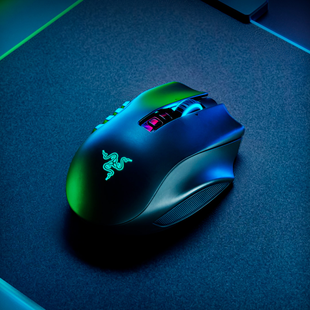 Mouse Gamer Razer Naga V2 Pro con switches ópticos e iluminación