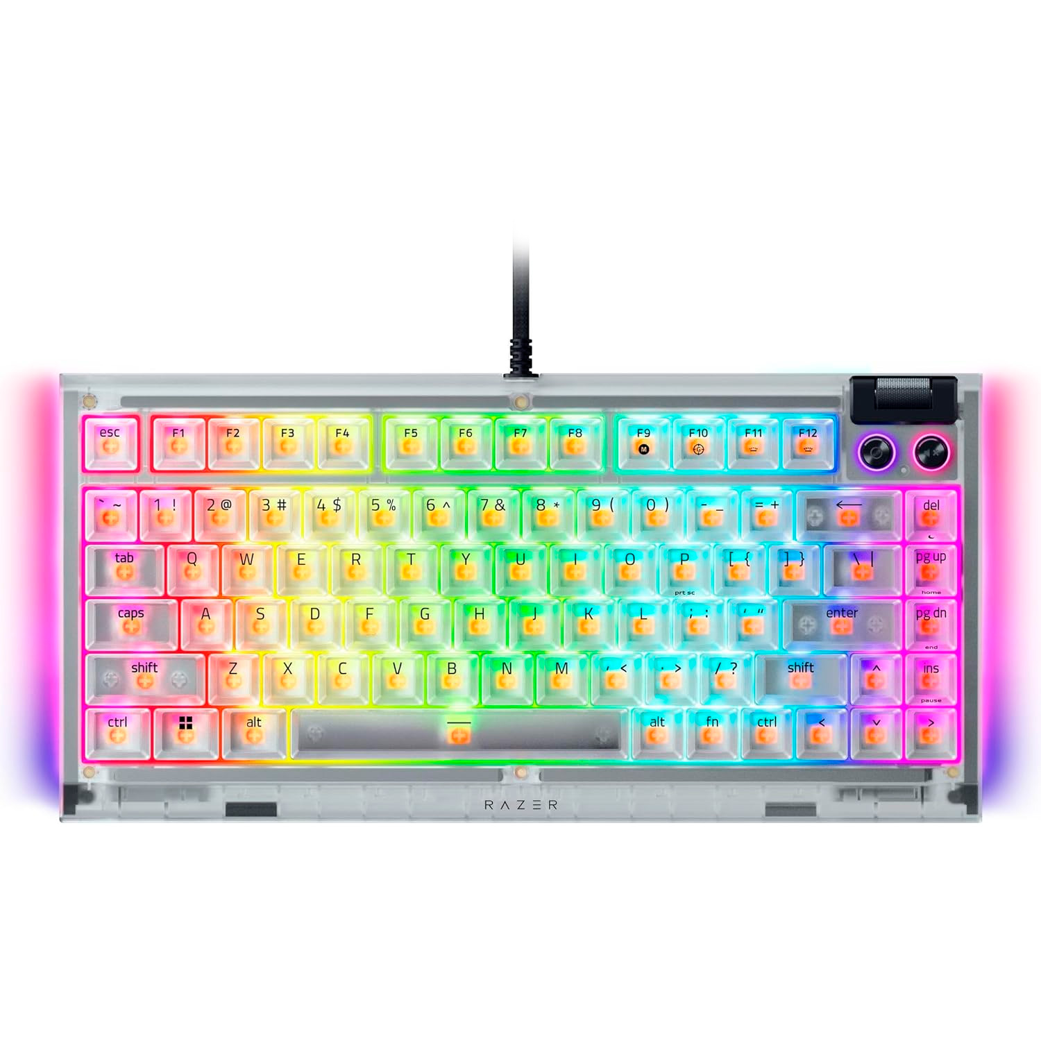 Teclado Gamer Razer BlackWidow V4 75% con iluminación RGB y Teclado Gamer Razer BlackWidow V4 75% con iluminación RGB y