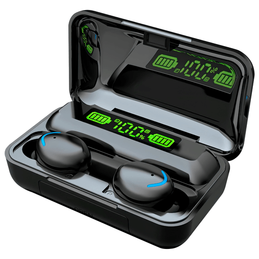Los audífonos TWS KOLKE van a permitir llevar tu música favorita a todos lados sin necesidad de cables y de manera cómoda gracias a su diseño ligero y moderno. El estuche de carga con pantalla LCD muestra la batería de cada auricular y del estuche mismo. La batería posee una autonomía de 4 horas y un tiempo de carga de 1.5h. Los auriculares cuentan con conexión inalámbrica y control táctil.