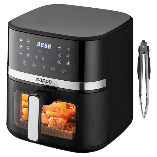 Esta freidora sin aceite NAPPO es la mejor opción para aquellos que buscan una forma más saludable de cocinar sus alimentos favoritos. Con una capacidad de 7L y una potencia de 1600W, te permite cocinar grandes cantidades de comida de una sola vez. Con su canasto con ventana de visualización y luz interior, puedes controlar el proceso de cocción sin necesidad de abrir la freidora. Además, cuenta con panel táctil con pantalla, 12 funciones preestablecidas, temperatura ajustable e incluye una pinza para utilizar mientras cocinas tus recetas favoritas.