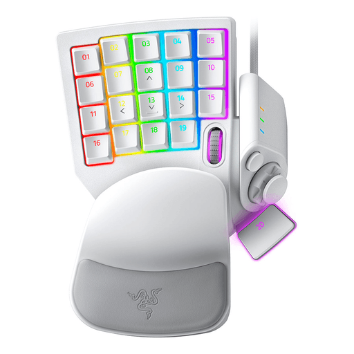 Toma el control absoluto de cada partida con el Razer Tartarus Pro, el keypad diseñado para jugadores que no están dispuestos a dejar escapar la victoria. Gracias a sus 32 teclas programables y a sus switches ópticos analógicos, ofrece pulsaciones precisas y sensibles a la presión, permitiéndote ejecutar comandos, habilidades y movimientos con una exactitud digna de los jugadores de MMO más exigentes. Además, cuenta con teclas de doble función, que multiplican tus opciones de personalización, y una espectacular retroiluminación Razer Chroma con 16,8 millones de colores, ideal para adaptar tu setup a tu estilo o al ambiente de cada juego.