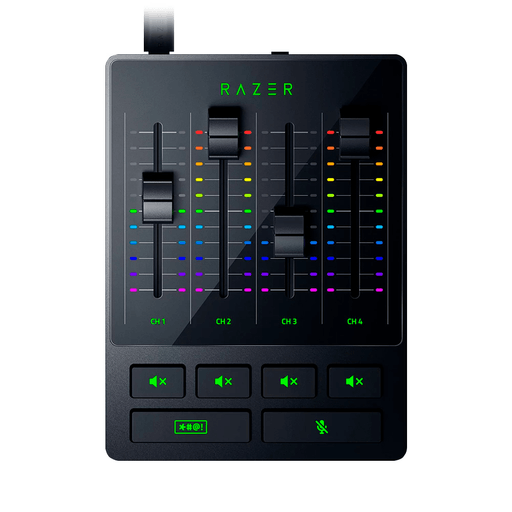 El mixer analógico Razer es la solución perfecta para optimizar tus emisiones y retransmisiones. Con un control de audio combinado, ofrece calidad de estudio y es muy fácil de utilizar. Cuenta con una interfaz de 4 canales y controles intuitivos que permiten ajustar rápidamente los niveles de volumen, silenciar canales y aplicar efectos vocales con solo pulsar un botón. Además, su diseño compacto y ligero lo vuelve fácil de transportar y de usar en cualquier entorno de transmisión.