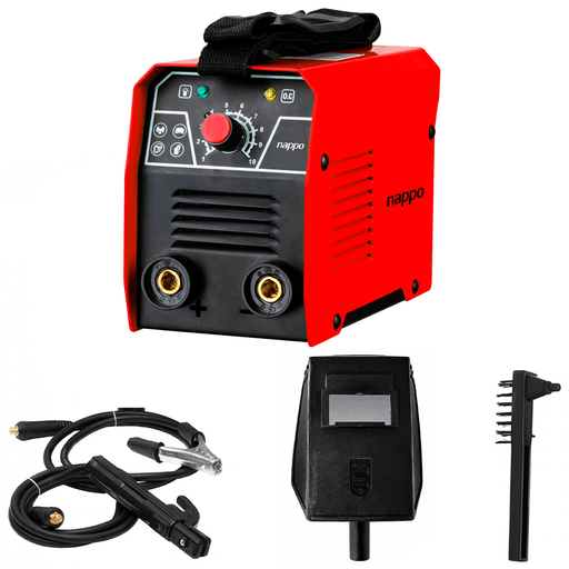 Trabaja de forma segura y eficiente con la Soldadora NAPPO, ideal para tareas de mantenimiento, montaje y reparación. Su tecnología inverter con transistores IGBT (Insulated Gate Bipolar Transistor) permite un control más preciso de la potencia, ofreciendo un excelente rendimiento con un amperaje de 120A. Además, incorpora Anti-Stick para evitar que el electrodo se adhiera, arranque en caliente, fuerza de arco, regulador de corriente y lámpara indicadora de sobrecarga, logrando un encendido más fácil y una soldadura más estable. Su correa de transporte facilita el traslado para trabajar con mayor comodidad donde lo necesites.