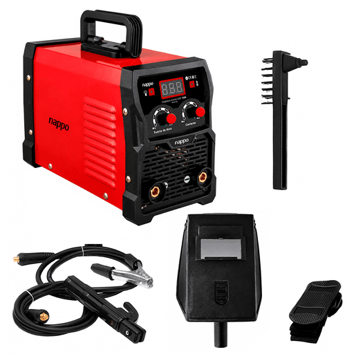 Potente, compacta y fácil de transportar, esta soldadora NAPPO ofrece un rango de corriente de 20 a 200A, ideal para trabajos de mantenimiento, herrería y soldadura en distintos tipos de proyectos. Incorpora tecnología inverter, funciones de arranque en caliente, fuerza de arco y sistema antiadherente, que facilitan un encendido rápido, un arco más estable y evitan que el electrodo se pegue, logrando soldaduras más precisas y eficientes. Su diseño con correa de transporte, potencia nominal de 5.3KVA, factor de potencia Cosφ 0.93, tensión máxima en vacío de 60V y compatibilidad con electrodos de 2.5 a 4.0mm garantizan un excelente rendimiento, mientras que su grado de protección IP21S y aislamiento clase H brindan mayor seguridad y durabilidad durante el uso.