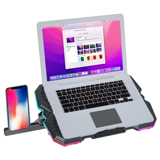 Este soporte y cooler para notebooks de entre 9