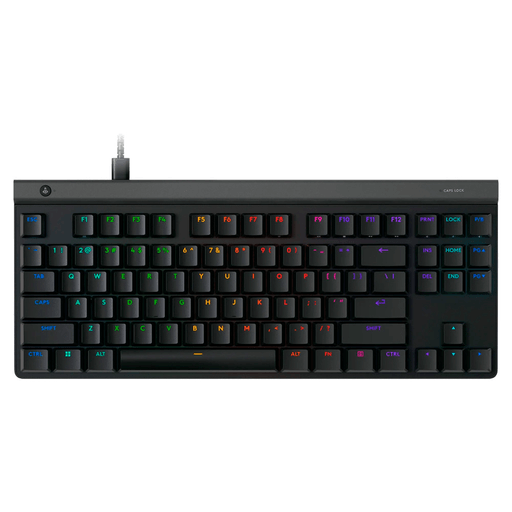 El Logitech G515 TKL es un teclado mecánico compacto con diseño sin teclado numérico, ideal para ahorrar espacio sin sacrificar rendimiento. Sus switches GL de perfil bajo ofrecen una respuesta rápida y cómoda, mientras que las teclas de PBT garantizan durabilidad. Además, su iluminación RGB Lightsync es totalmente personalizable con el software G HUB. Su estructura con amortiguación de sonido proporciona una experiencia de escritura más silenciosa, convirtiéndolo en una excelente opción para jugadores que buscan precisión y estilo.