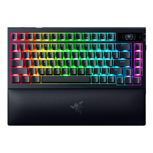 El Teclado Razer BlackWidow V4 Pro 75% es una opción excepcional para jugadores y profesionales que buscan un rendimiento óptimo en sus tareas diarias. Con switches naranjas que brindan una sensación al pulsar táctil y silenciosa. El teclado también cuenta con un apoyo para la muñeca, magnético y realizado en piel sintética afelpada, que proporciona un soporte adicional para largas sesiones de juego o trabajo. Las teclas de PBT de doble inyección garantizan durabilidad y resistencia, mientras que la carcasa superior de aleación de aluminio 5052 ofrece una construcción sólida y elegante. Además, posee una impresionante capacidad de batería de 4200mAh, lo que proporciona una autonomía de hasta 2100 horas de uso ininterrumpido.