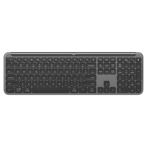 El teclado Logitech Signature K950 es el aliado perfecto para aquellos que buscan una experiencia de escritura cómoda y eficiente. Posee tecnología Bluetooth 5.1 que ofrece una conexión estable y rápida con un alcance de hasta 10 metros. Su diseño elegante y ergonómico incluye un teclado numérico integrado, ideal para aquellos que trabajan con datos y números. Además, gracias a que cuenta con patas inclinables podrás ajustar la altura y el ángulo para una mayor comodidad.