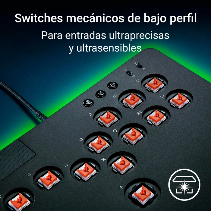 Arcade Razer Kitsune con switches mecánicos e iluminación Razer