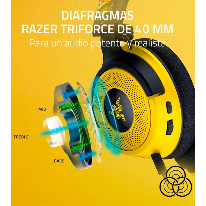 Audífonos Gamer Razer Kraken V4 X Pokémon Edition con iluminación