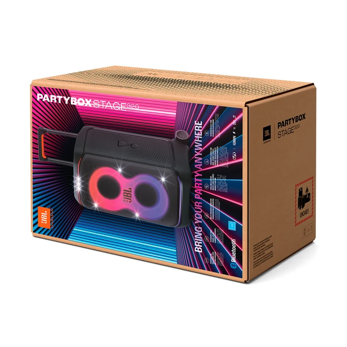 Parlante JBL PartyBox Stage 320 inalámbrico, con 240W y