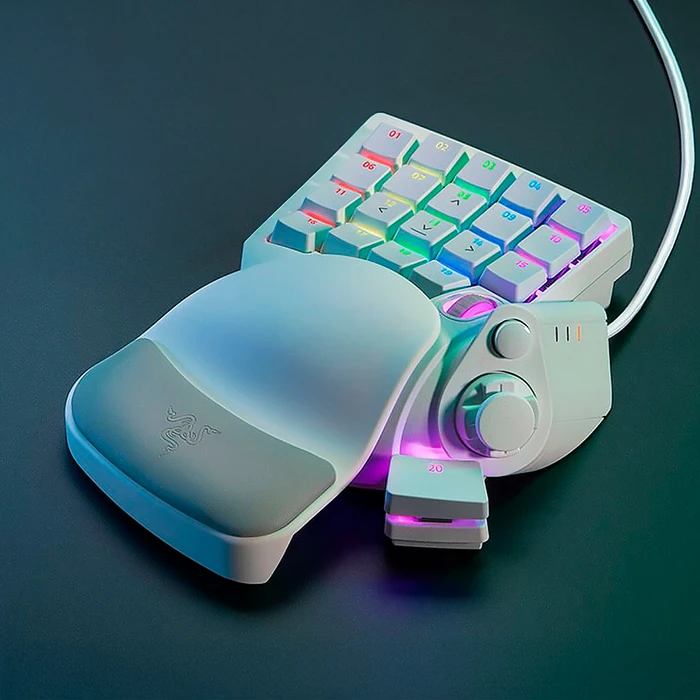 キーボード Razer Tartarus Pro Mercury White Keypad Razer Tartarus Pro switches ópticos analógicos Razer y 32