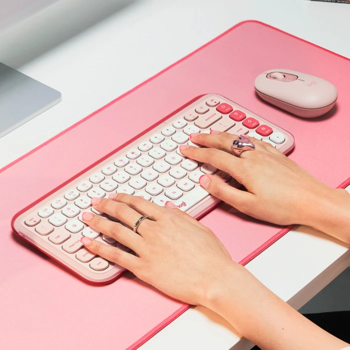 Kit Teclado y Mouse Logitech Pop Icon inalámbricos, con botones y