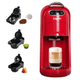 Cafetera Espresso NAPPO 3 en 1 Tanque de 700ml 20BAR 1400W Panel LED Táctil, para Café Molido y Sistema Multicápsulas Automático Compatible con Dolce Gusto y Nespresso - Rojo, al mejor precio, solo en LOi