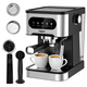 Cafetera Espresso NAPPO Barista Pro 7 en 1 1350W 20BAR Calentamiento Rápido, Tanque de 1.5L, Panel Táctil, Espumador de Leche y Calentador de Tazas, para Café de Filtro y Cápsulas Nespresso® y Dolce Gusto®, al mejor precio, solo en LOi