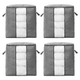 Pack de 4 Cajas Organizadoras DecoTeam con Visor y Tela Transpirable 46x28x48cm - Gris, al mejor precio, solo en LOi