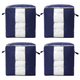 Pack de 4 Cajas Organizadoras DecoTeam con Visor y Tela Transpirable 46x28x48cm - Azul, al mejor precio, solo en LOi