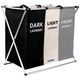 Cesto Triple para Ropa Decoteam plegable y desmontable, con tela Oxford 600D, al mejor precio, solo en LOi