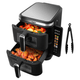 Freidora Sin Aceite NAPPO Digital DOBLE CANASTO VERTICAL, Gran Capacidad de 11 LITROS 2800W Visor Transparente, Panel Lateral Táctil + Pinza DE REGALO, al mejor precio, solo en LOi
