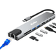 HUB USB-C KOLKE 8 en 1 con puertos USB 3.0, Tipo C, SD, Micro SD, HDMI, TF y RJ45, al mejor precio, solo en LOi