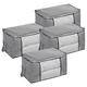 Pack organizador DecoTeam de 4 Cajas con Visor y Tela Transpirable - Gris, al mejor precio, solo en LOi