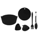 Set de Utensilios Croix de Silicona, para Freidora de Aire, 6 piezas, redondos - Negro, al mejor precio, solo en LOi